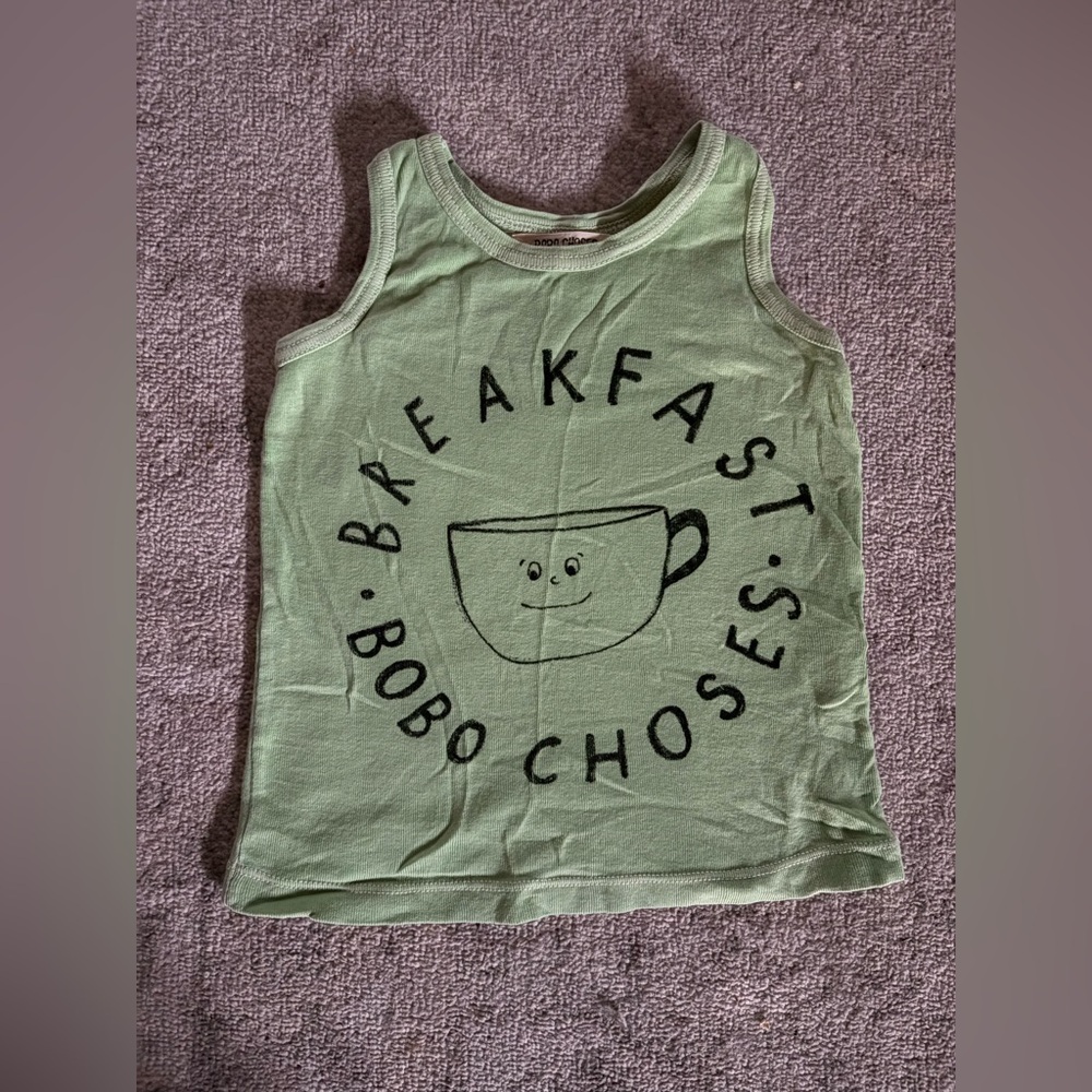 Bobo Choses 18/24 Light Green Breakfast Tank Top